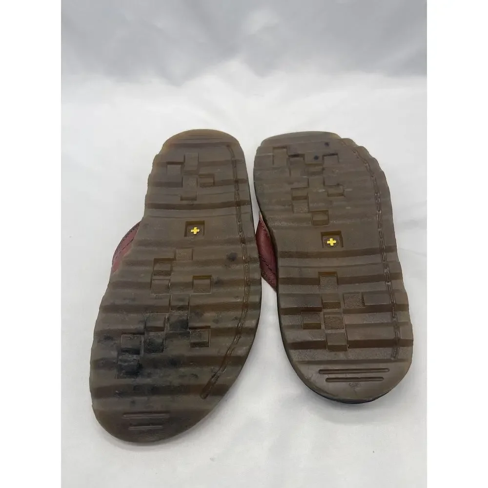 Doc Martens 8883 Maroon Leather Thong Sandals‎ Flip Flops Men’s 7 US